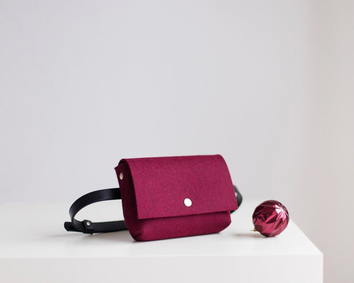 Merino Wool Felt Belt Bag