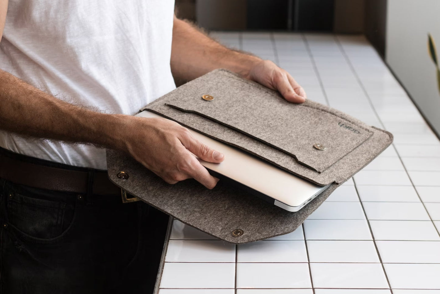 Merino Wool Felt Sleeve for Laptop