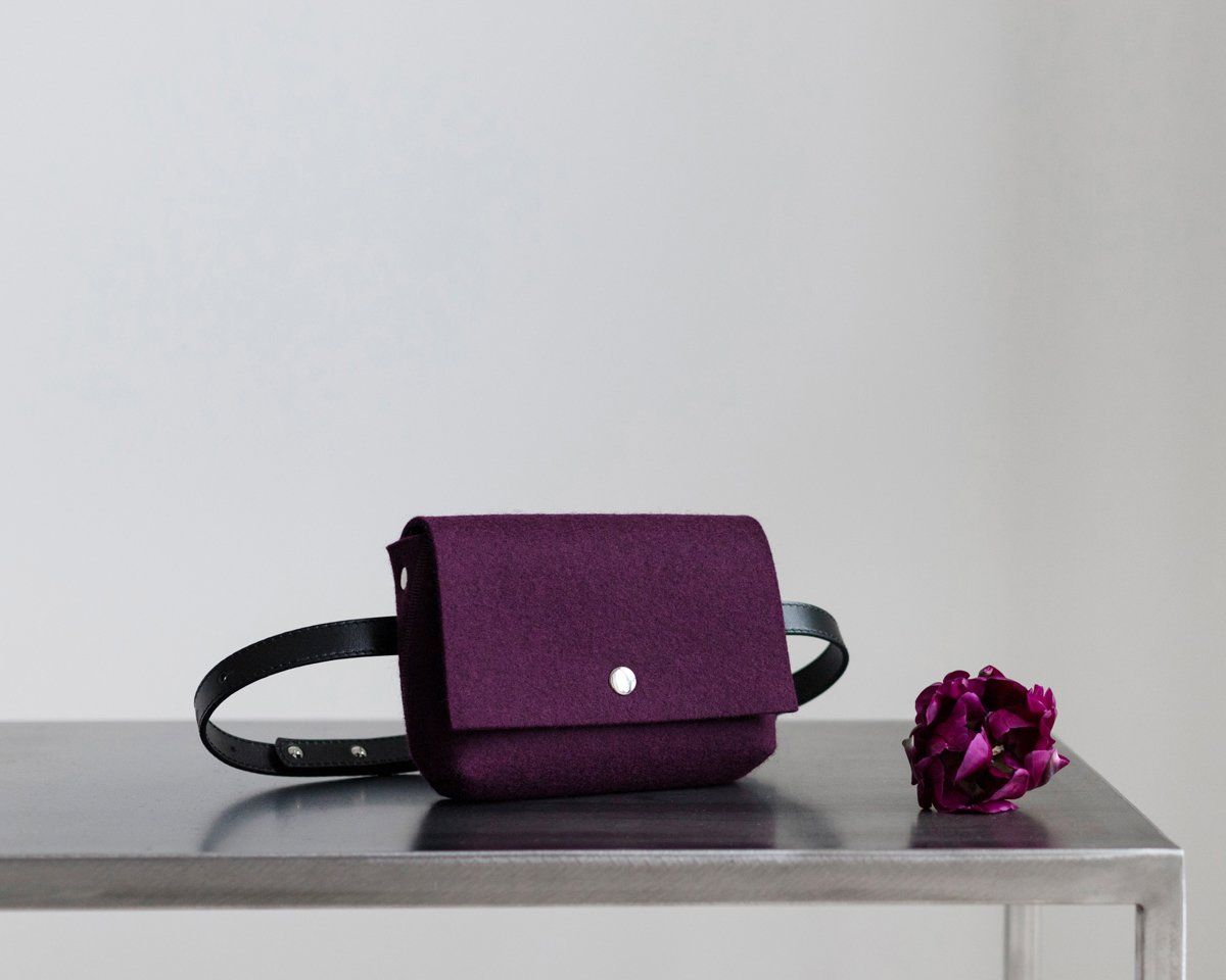 Merino Wool Felt Belt Bag